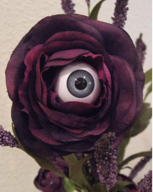ojo rosa flor halloween