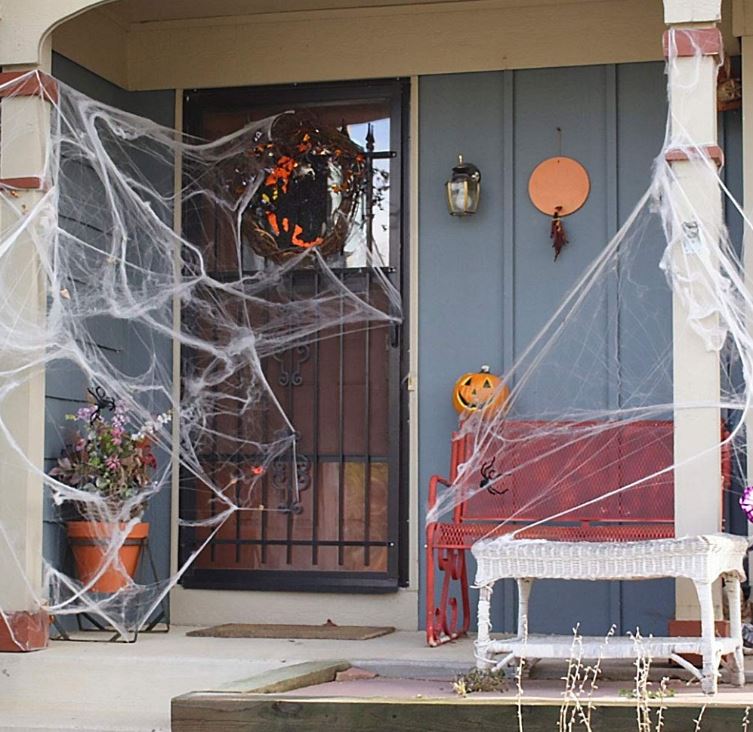 telaraña halloween calabaza casa